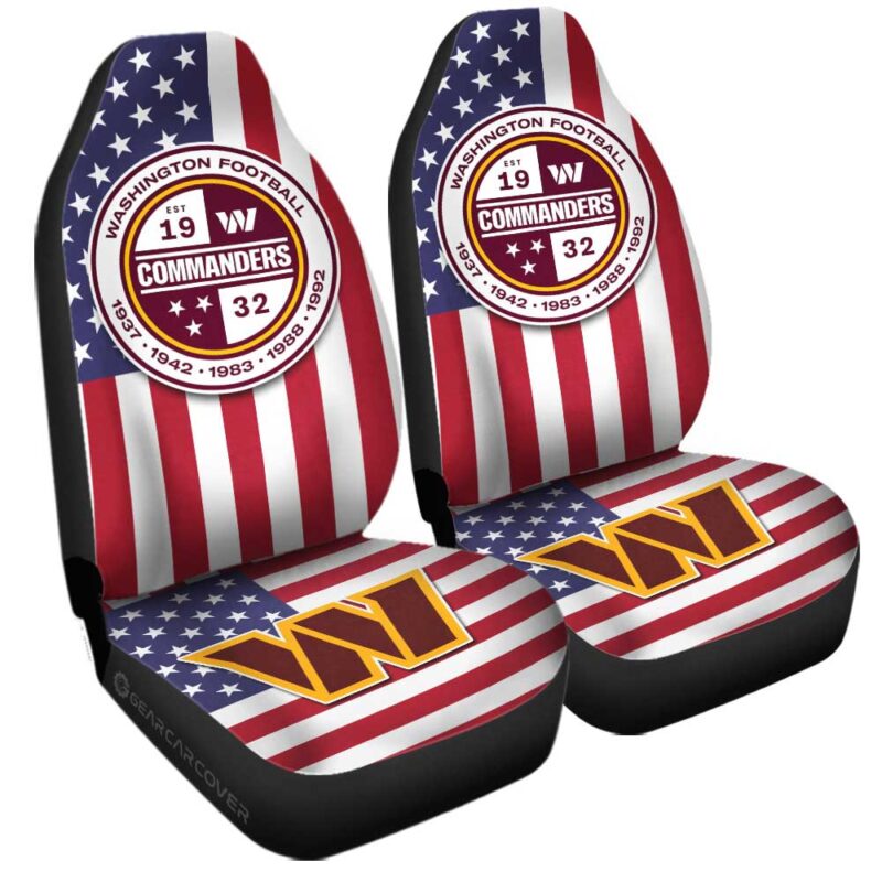 Washington Commanders Car Seat Covers Custom Car Decor Accessories