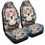 Washington Commanders Car Seat Covers Custom Sugar Skull Car Accessories