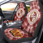 Washington Commanders Car Seat Covers Custom Tie Dye Car Accessories