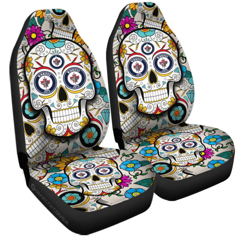 Winnipeg Jets Car Seat Covers Custom Sugar Skull Car Accessories