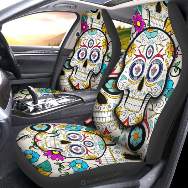 Winnipeg Jets Car Seat Covers Custom Sugar Skull Car Accessories