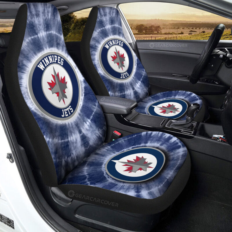 Winnipeg Jets Car Seat Covers Custom Tie Dye Car Accessories