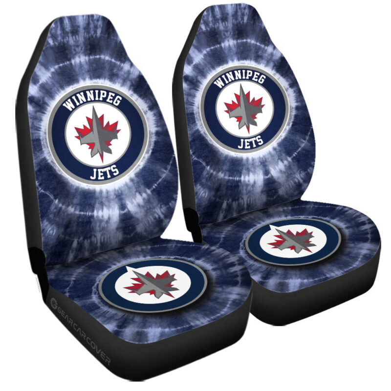 Winnipeg Jets Car Seat Covers Custom Tie Dye Car Accessories