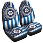 Winnipeg Jets Car Seat Covers Custom US Flag Style