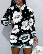 Philadelphia Eagles Women Button Down Jacket Dress AZBTBDJD000278