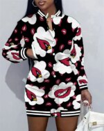 Arizona Cardinals Women Button Down Jacket Dress AZBTBDJD000024