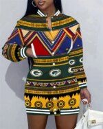 Green Bay Packers Women Button Down Jacket Dress AZBTBDJD000318