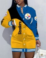 Pittsburgh Steelers Women Button Down Jacket Dress AZBTBDJD000244
