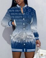 Indianapolis Colts Women Button Down Jacket Dress AZBTBDJD000012