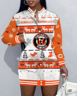 Cincinnati Bengals Women Button Down Jacket Dress AZBTBDJD000109