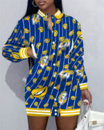 Los Angeles Rams Women Button Down Jacket Dress AZBTBDJD000072