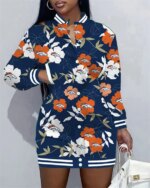 Denver Broncos Women Button Down Jacket Dress AZBTBDJD000001