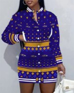 Baltimore Ravens Women Button Down Jacket Dress AZBTBDJD000374