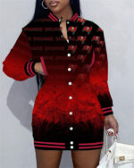 Tampa Bay Buccaneers Women Button Down Jacket Dress AZBTBDJD000040