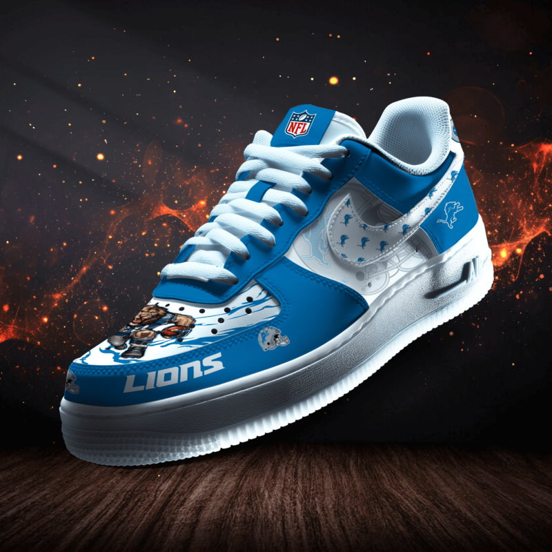 Detroit Lions | New Collection Trending Air Force 1 Mascot-1000000533897526