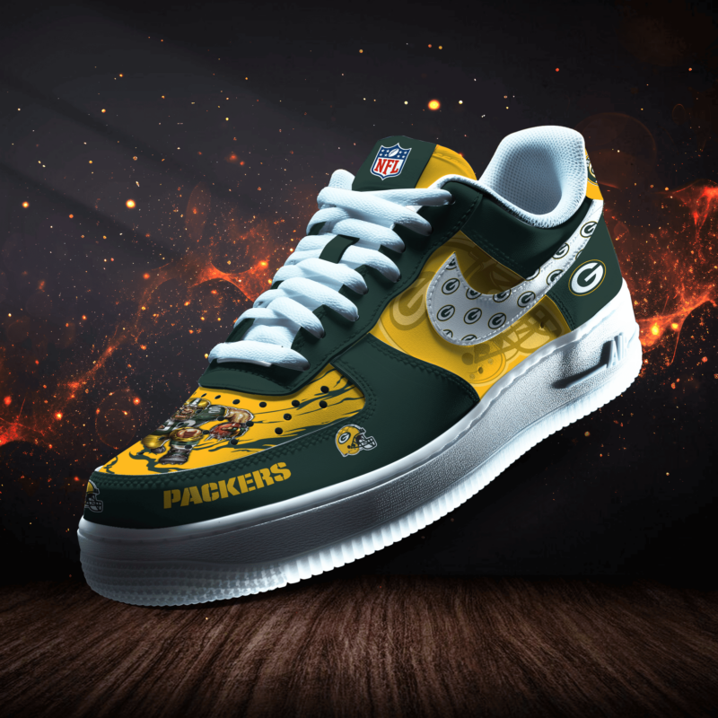 Green Bay Packers | New Collection Trending Air Force 1 Mascot-1000000533897527