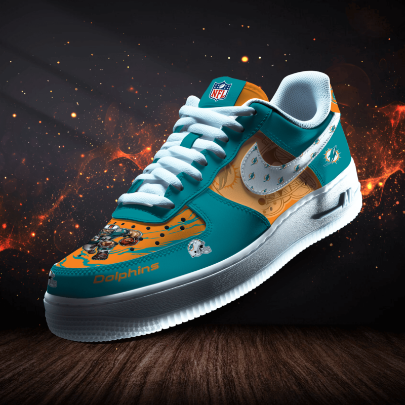 Miami Dolphins | New Collection Trending Air Force 1 Mascot-1000000533897535