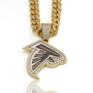 Atlanta Falcons Hip Hop Iced Out Bling Pendant Cuban Chain