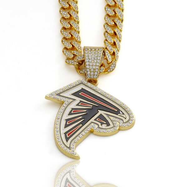 Atlanta Falcons Hip Hop Iced Out Bling Pendant Cuban Chain