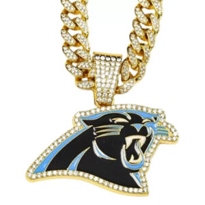 Carolina Panthers Hip Hop Iced Out Bling Pendant Cuban Chain