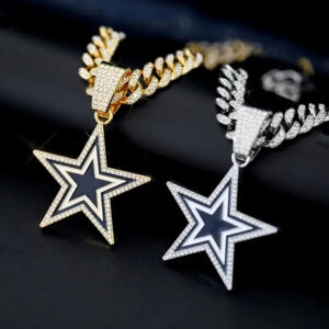 Dallas Cowboys Hip Hop Iced Out Bling Pendant Cuban Chain