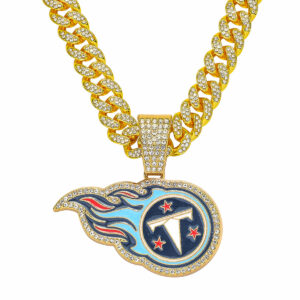Tennessee Titans Hip Hop Iced Out Bling Pendant Cuban Chain