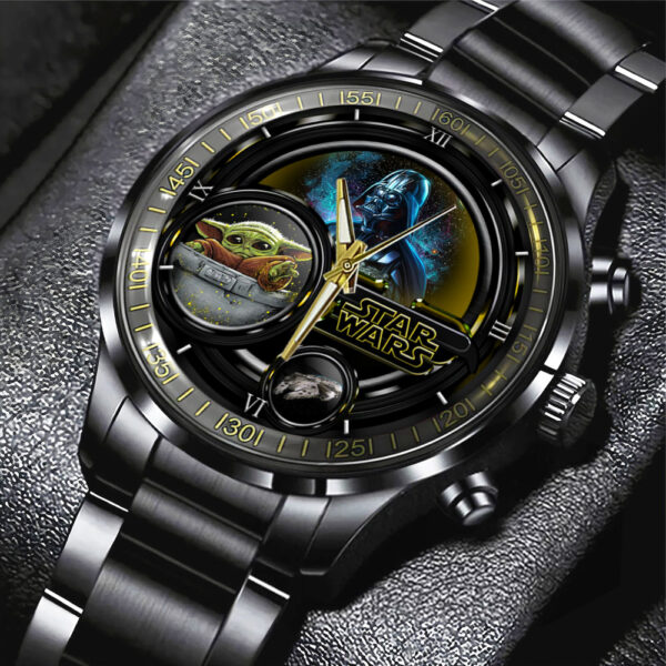 Star Wars Black Stainless Steel Watch - Design 7