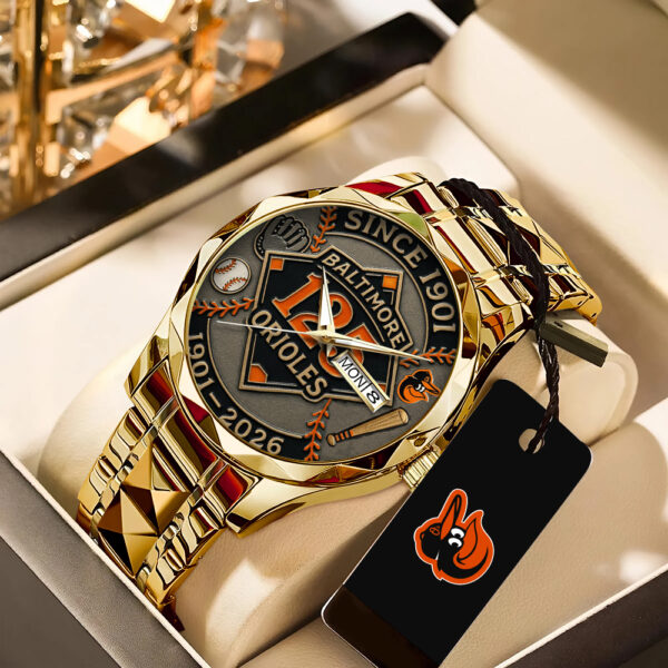 Baltimore Orioles 125th Anniversary 1901-2026 Alloy Luxury Quartz Watch – TANTN15620