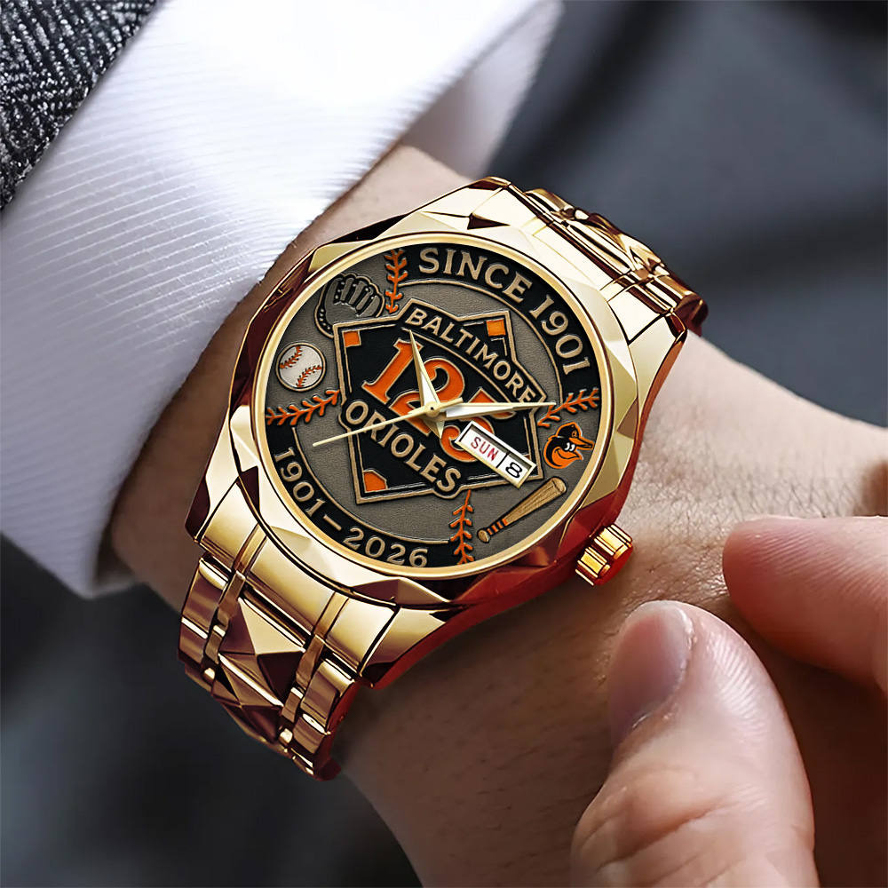 Baltimore Orioles 125th Anniversary 1901-2026 Alloy Luxury Quartz Watch – TANTN15620 - Image 2