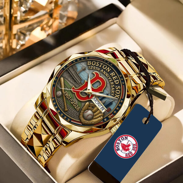 Boston Red Sox 125th Anniversary 1901-2026 Alloy Luxury Quartz Watch – TANTN15617