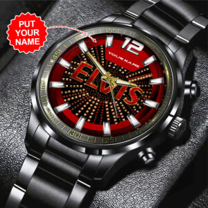 Personalized Elvis Presley Black Stainless Steel Watch – TANTN 7947