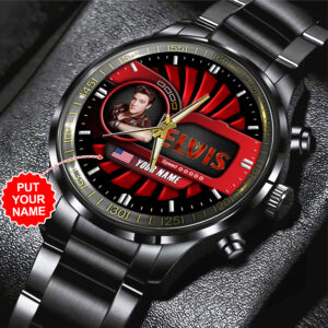 Personalized Elvis Presley Black Stainless Steel Watch – TANTN 7949
