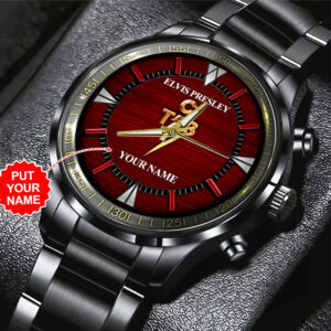 Personalized Elvis Presley Black Stainless Steel Watch – HOATT 7847