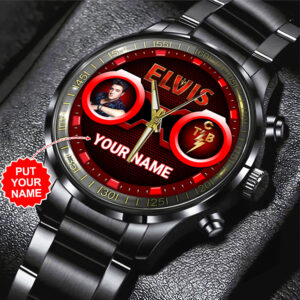 Personalized Elvis Presley Black Stainless Steel Watch – HOATT 7850