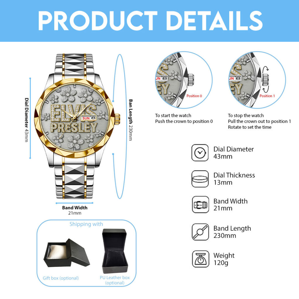Elvis Presley - Stainless Steel Watch (Design #38) - Image 5