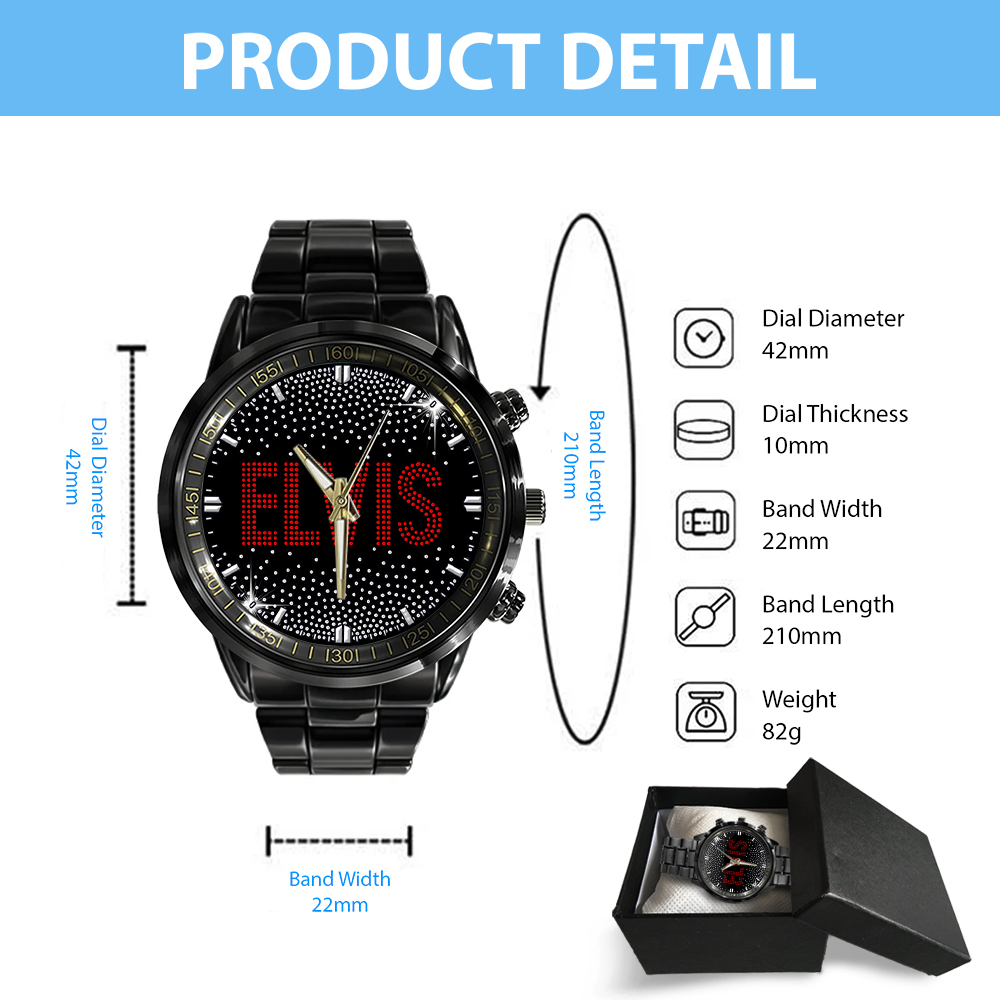 Elvis Presley - Stainless Steel Watch (Design #3) - Image 4