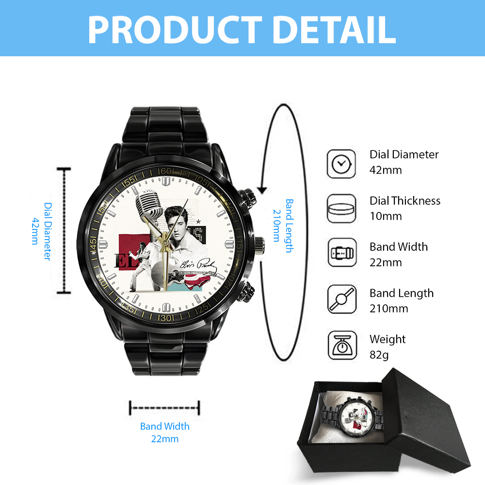 Elvis Presley - Stainless Steel Watch (Design #6) - Image 4