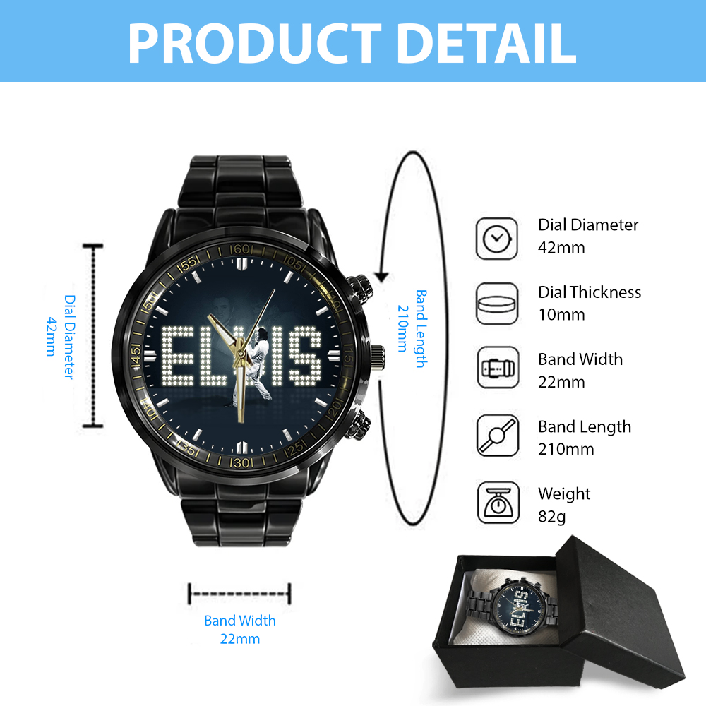 Elvis Presley - Stainless Steel Watch (Design #8) - Image 4
