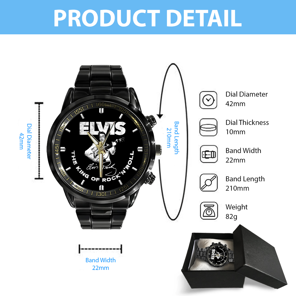 Elvis Presley - Stainless Steel Watch (Design #11) - Image 4