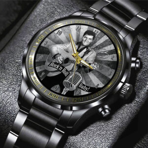 Elvis Presley Black Stainless Steel Watch – GNE 545