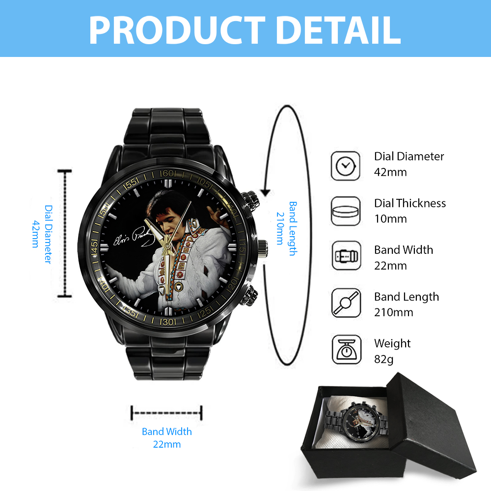 Elvis Presley - Stainless Steel Watch (Design #54) - Image 4