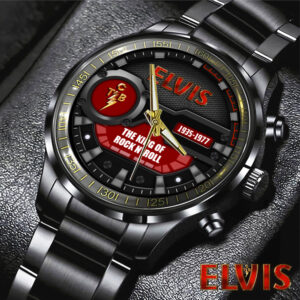 Elvis Presley Black Stainless Steel Watch – HOATT 6072