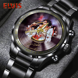 Elvis Presley Black Stainless Steel Watch – TANTN 7843