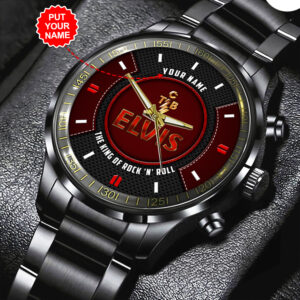 Personalized Elvis Presley Black Stainless Steel Watch – HOATT 5151