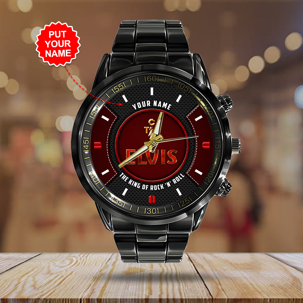Elvis Presley - Personalized Stainless Steel Watch (Design #75) - Image 2