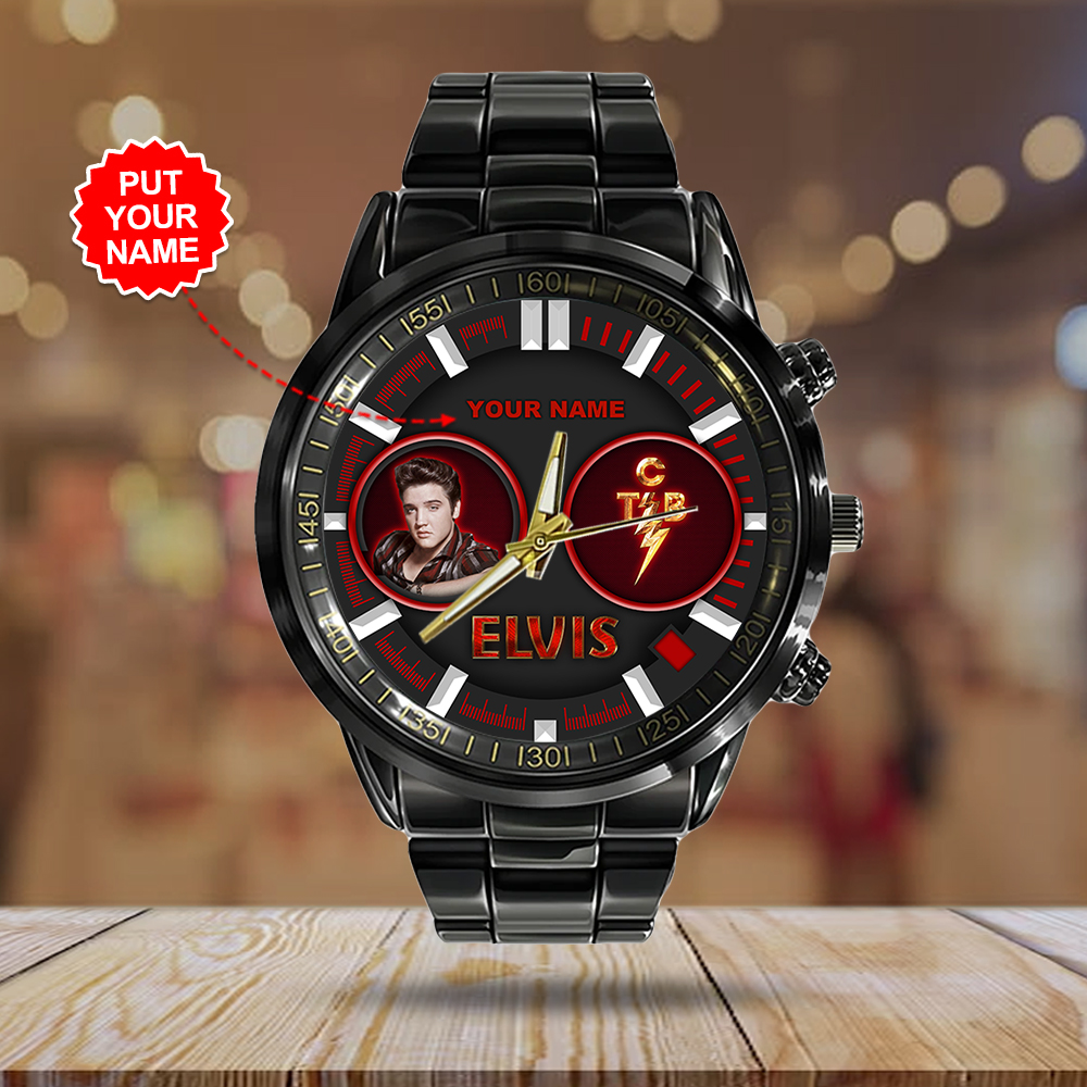 Elvis Presley - Personalized Stainless Steel Watch (Design #76) - Image 2