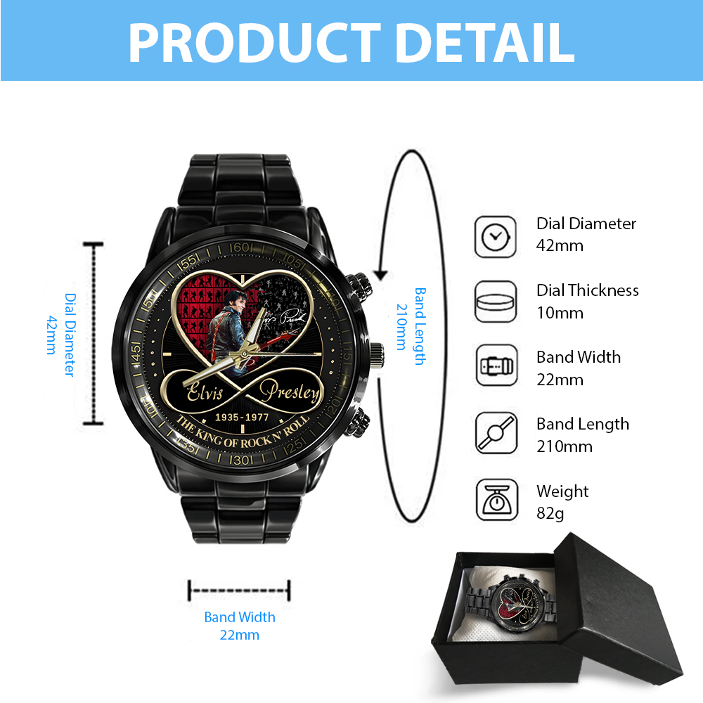 Elvis Presley - Stainless Steel Watch (Design #95) - Image 4