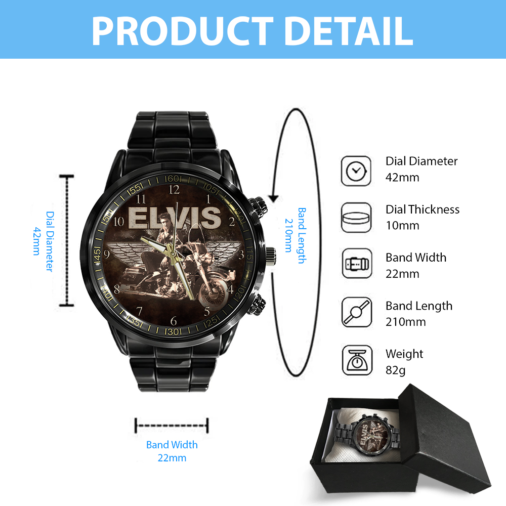 Elvis Presley - Stainless Steel Watch (Design #122) - Image 4