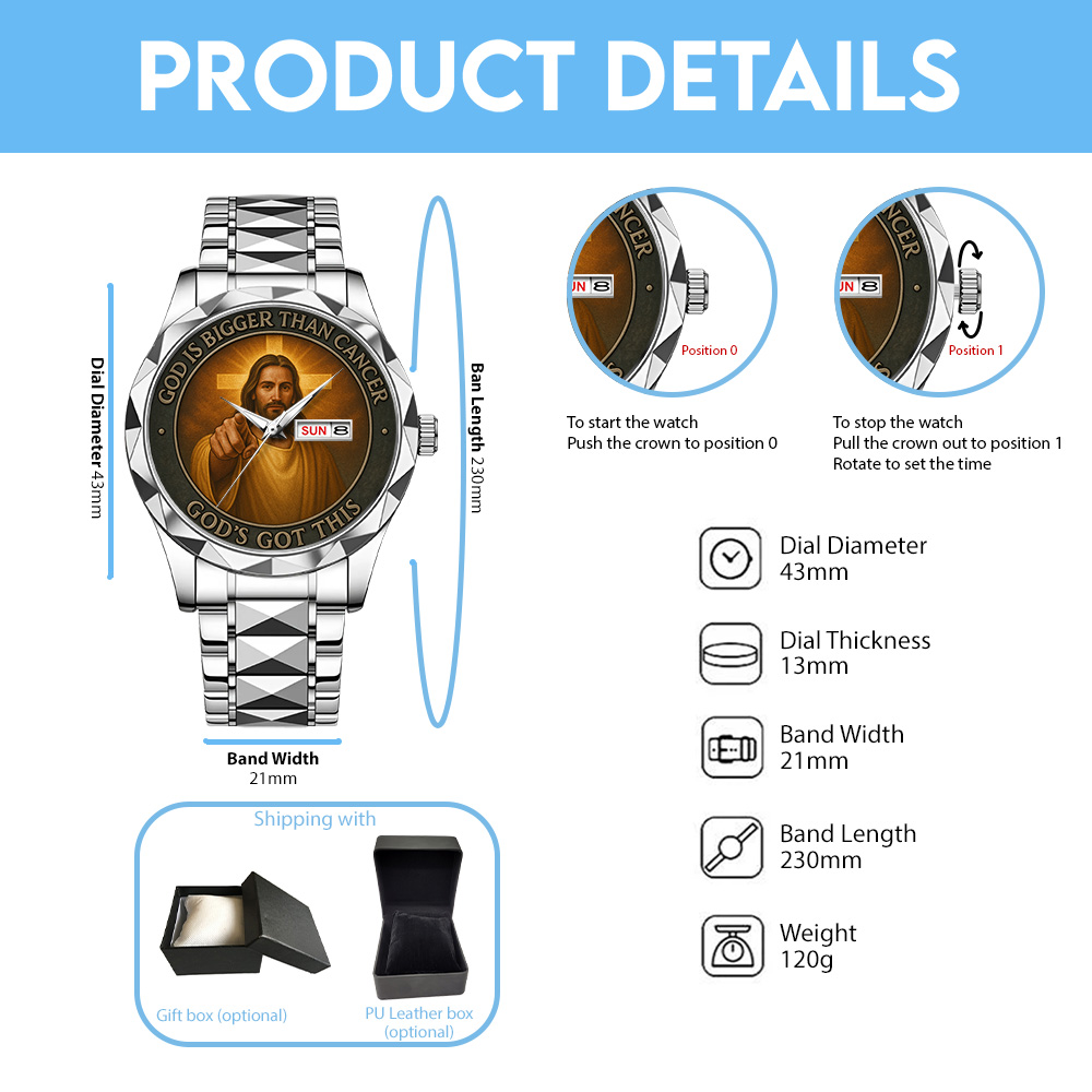 God’s Got This Alloy Luxury Quartz Watch – TANTN15621 - Image 4