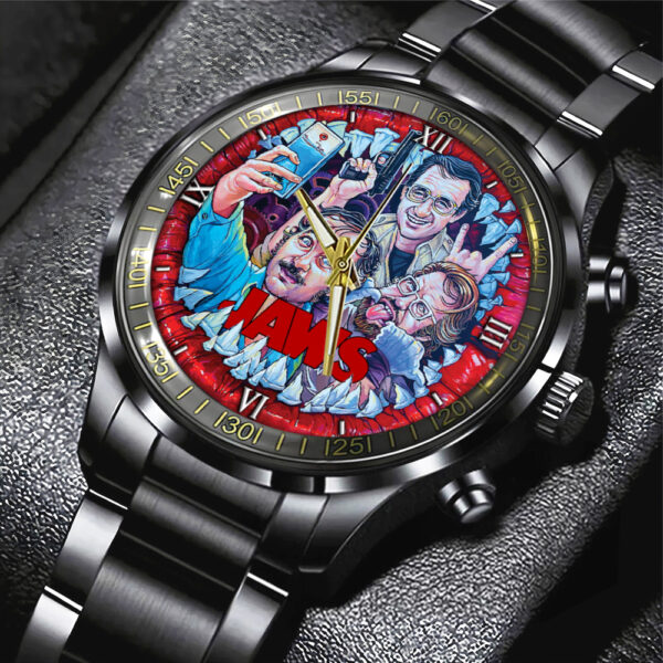 Jaws Black Stainless Steel Watch – GNE NEW489